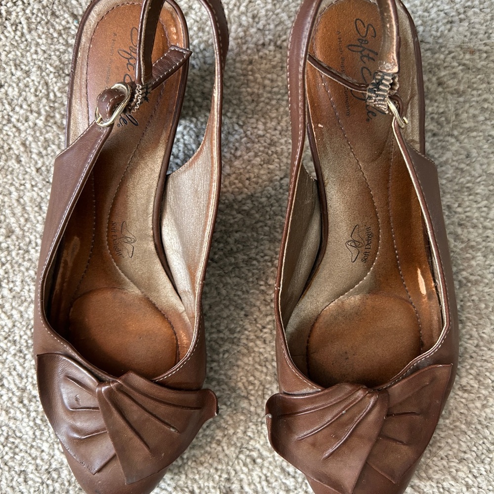 Brown Slingback Heels